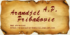 Aranđel Pribaković vizit kartica